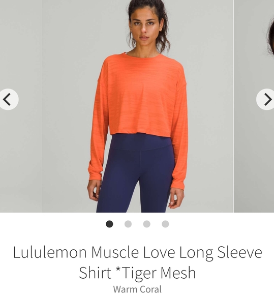 lululemon athletica Tops - Muscle Love Long Sleeve Shirt *Tiger Mesh Size 12 NWT